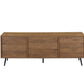 ACME Wafiya TV Stand, Rustic Wood & Black Finish