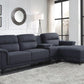 ACME Walcher Sectional Sofa, Gray Linen