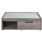 ACME Walden Coffee Table, Faux Marble Top & Gray Oak Finish