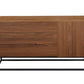 ACME Walden Console Table, Walnut & Black Finish