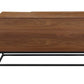 ACME Walden Console Table, Walnut & Black Finish