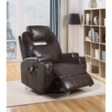 ACME Waterlily Rocker Recliner w/Swivel (Motion), Brown PU