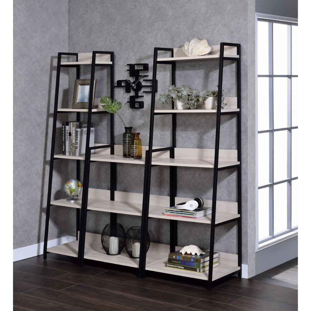 ACME Wendral Bookshelf (5-Tier, 23"L), Natural & Black