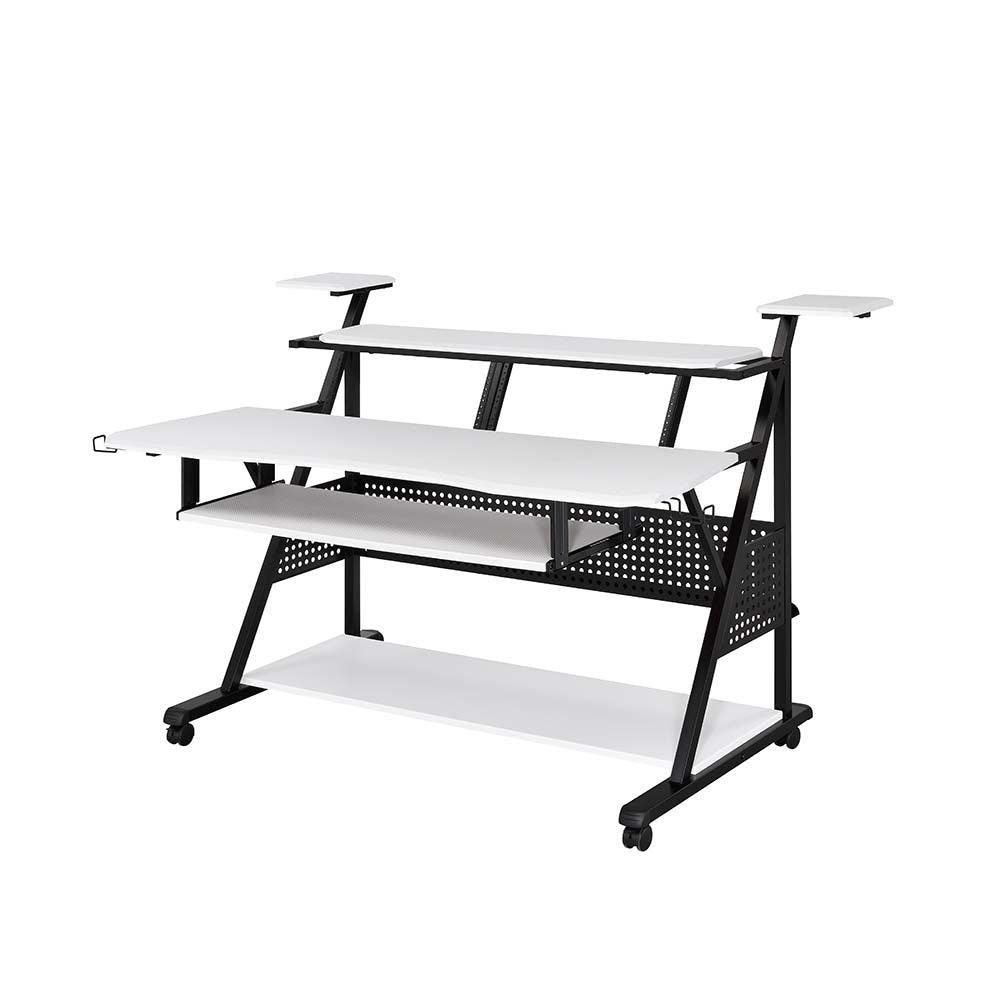 ACME Willow Music Desk, White & Black Finish