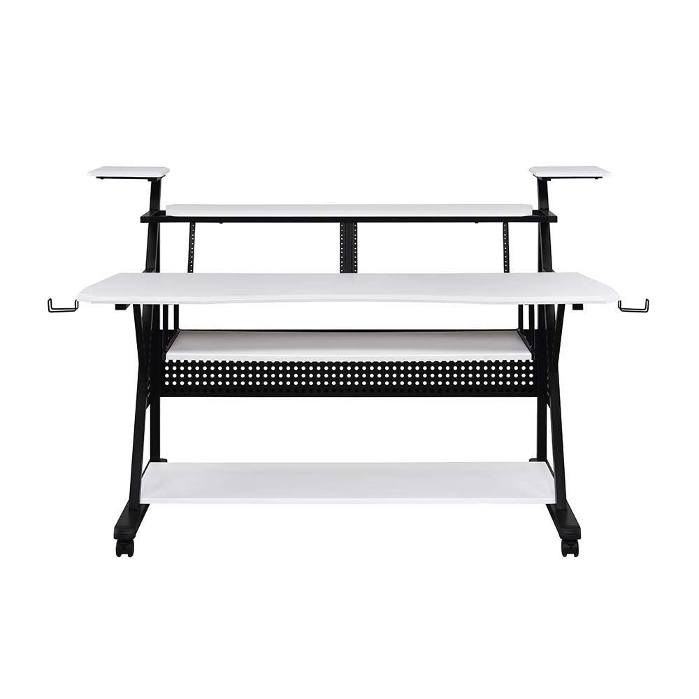 ACME Willow Music Desk, White & Black Finish