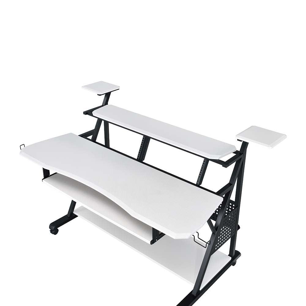 ACME Willow Music Desk, White & Black Finish