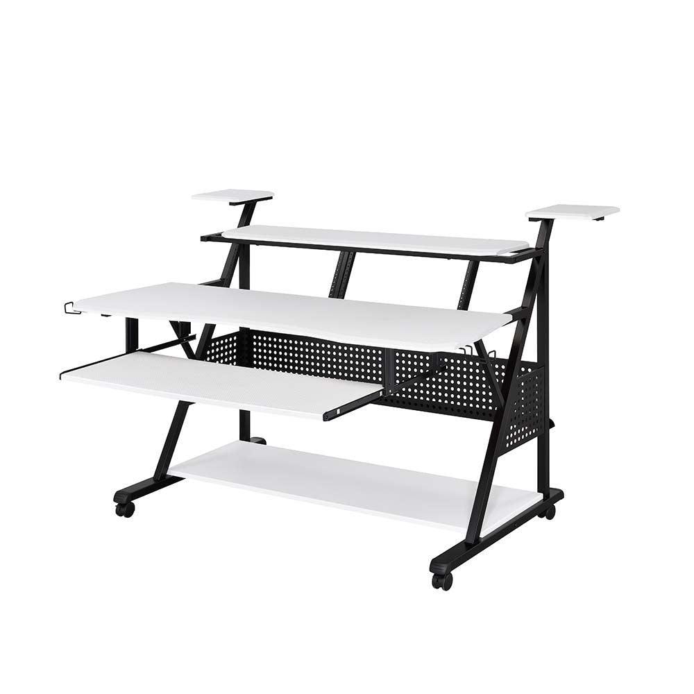 ACME Willow Music Desk, White & Black Finish