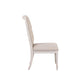 ACME Wynsor Side Chair (Set-2), Fabric & Antique Champagne