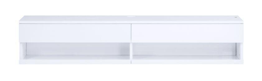 ACME Ximena Floating TV Stand, LED & White Finish