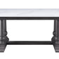 ACME Yabeina Dining Table , Marble Top & Gray Oak Finish