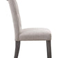 ACME Yabeina Side Chair (Set-2), Beige Linen & Gray Finish