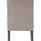 ACME Yabeina Side Chair (Set-2), Beige Linen & Gray Finish