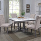 ACME Yabeina Square Dining Table , Marble Top & Gray Oak Finish