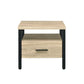 ACME Yawan Accent Table, Oak & Black Finish