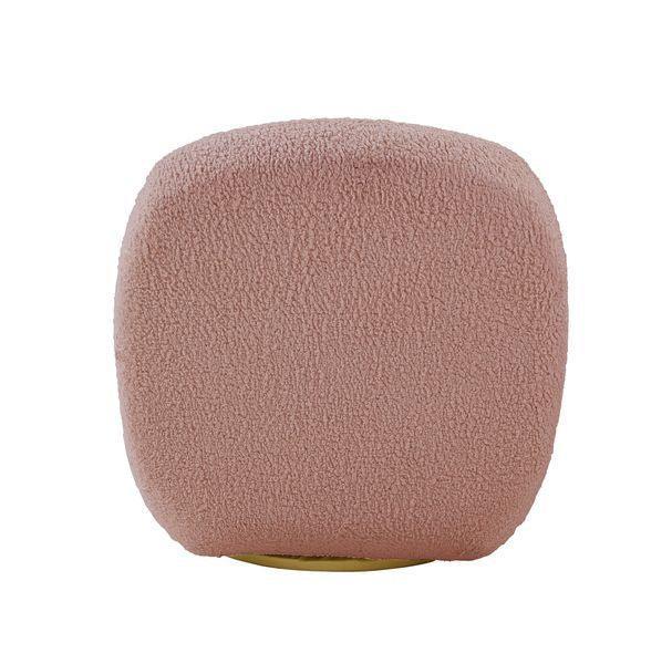 ACME Yedaid Accent Chair w/Swivel, Pink Teddy Sherpa