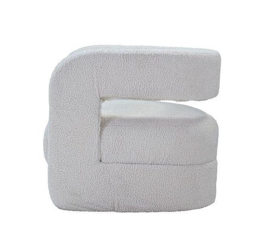 ACME Yitua Accent Chair, White Teddy Sherpa