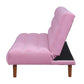 ACME Yolandi Adjustable Sofa, Pink Velvet & Dark Walnut Finish