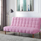 ACME Yolandi Adjustable Sofa, Pink Velvet & Dark Walnut Finish