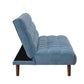 ACME Yolandi Adjustable Sofa , Teal Velvet & Dark Walnut Finish