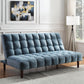 ACME Yolandi Adjustable Sofa , Teal Velvet & Dark Walnut Finish