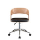 ACME Yoshiko Office Chair, Black PU & Beech