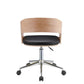 ACME Yoshiko Office Chair, Black PU & Beech