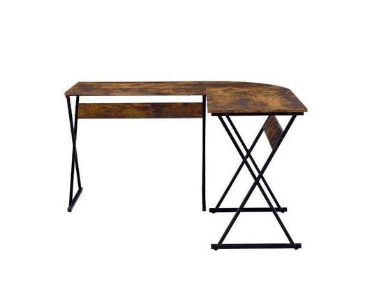 ACME Zafiri Writing Desk, Weathered Oak & Black Finish