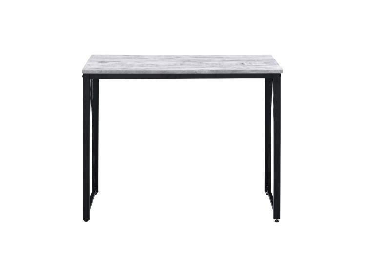 ACME Zaidin Writing Desk, Antique White & Black Finish