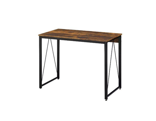 ACME Zaidin Writing Desk, Weathered Oak & Black Finish