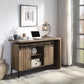 ACME Zakwani Writing Desk w/USB, Rustic Oak & Black Finish