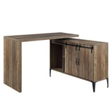 ACME Zakwani Writing Desk w/USB, Rustic Oak & Black Finish