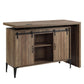 ACME Zakwani Writing Desk w/USB, Rustic Oak & Black Finish