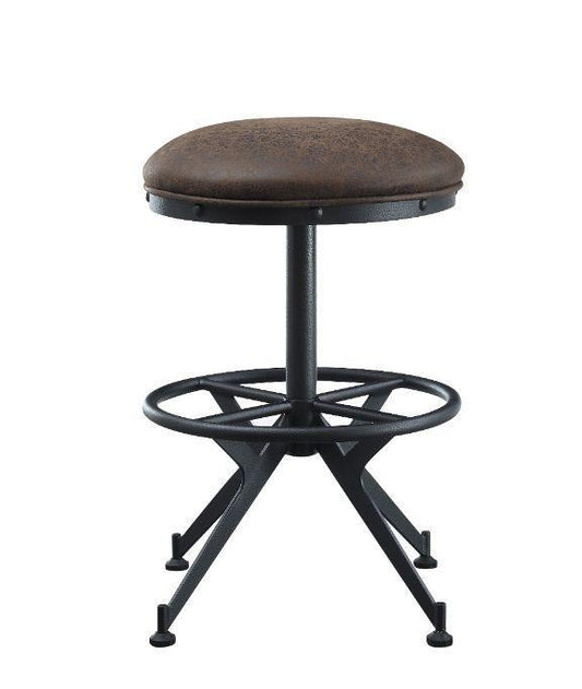 ACME Zangief Counter Height Stool, Salvaged Brown & Black Finish