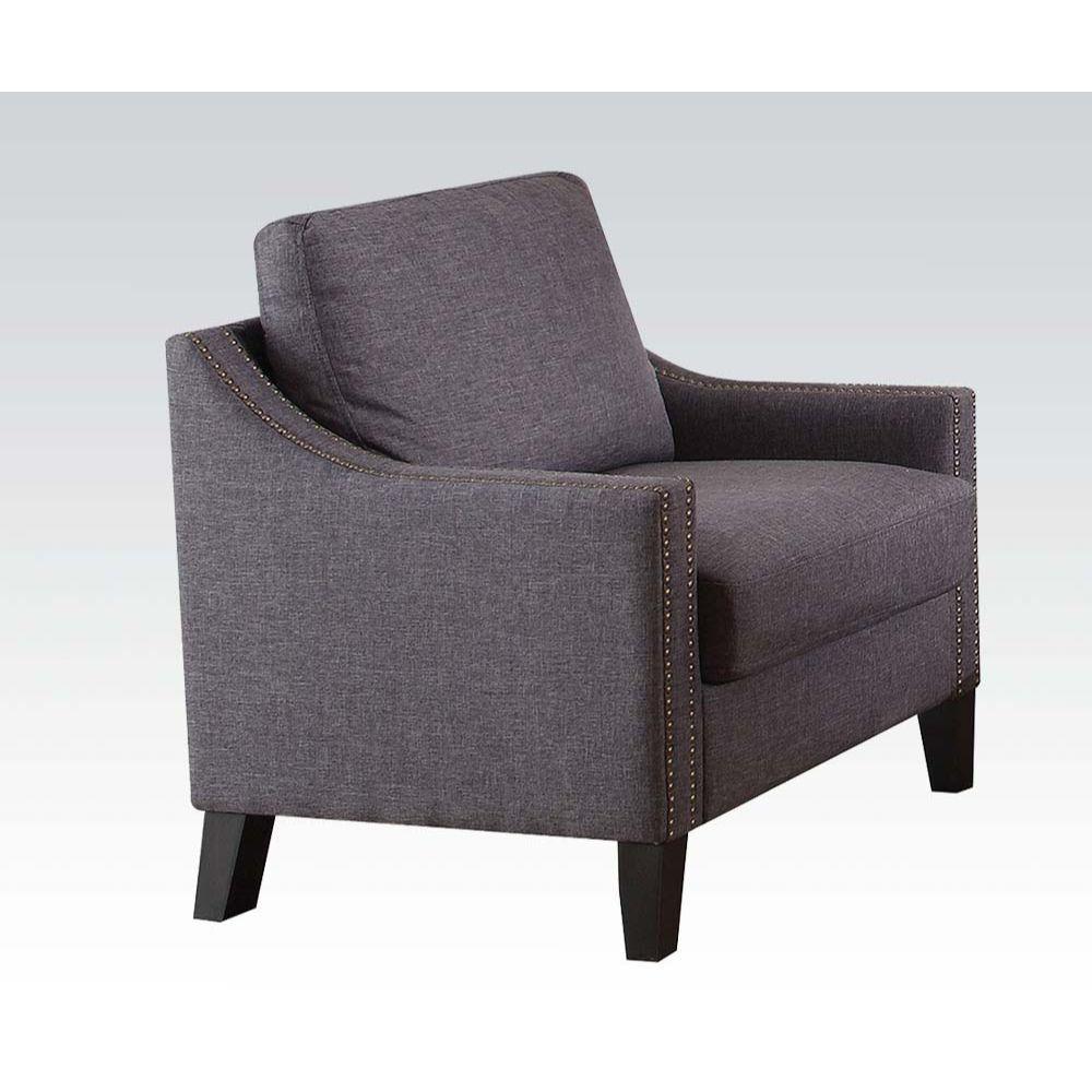 ACME Zapata Chair, Gray Linen