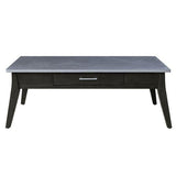 ACME Zemocryss Coffee Table, Sintered Stone Top & Dark Brown Finish