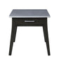 ACME Zemocryss End Table, Sintered Stone Top Marble Top & Dark Brown Finish