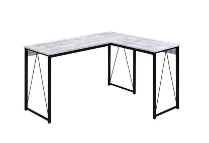 ACME Zetri Writing Desk, Antique White & Black Finish