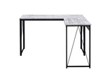 ACME Zetri Writing Desk, Antique White & Black Finish