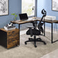 ACME Zetri Writing Desk, Weathered Oak & Black Finish