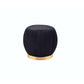 ACME Zinnia Ottoman, Black Velvet & Gold