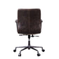 ACME Zooey Executive Office Chair, Distress Chocolate Top Grain Leather