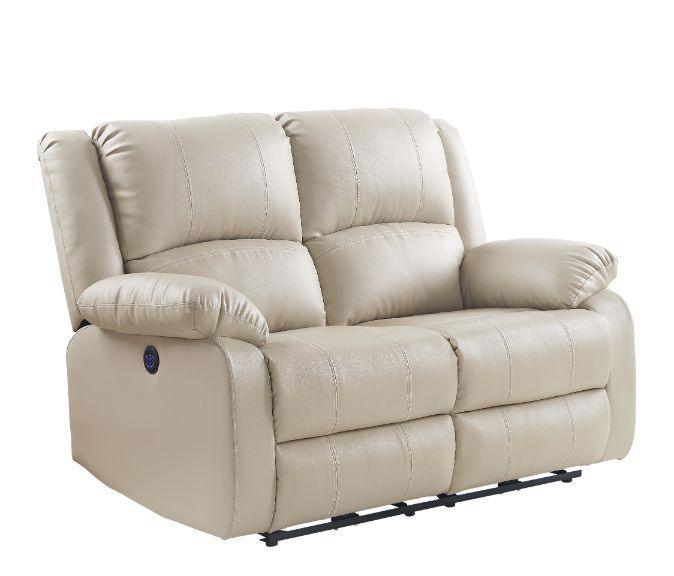 ACME Zuriel Power Motion Loveseat,  Beige PU