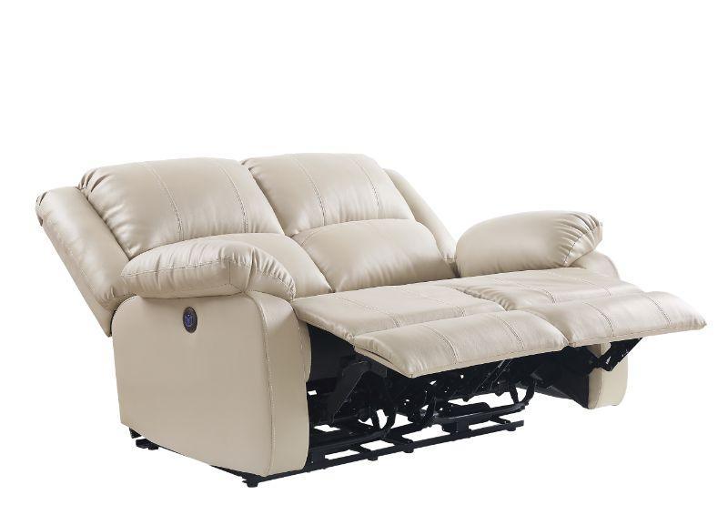 ACME Zuriel Power Motion Loveseat,  Beige PU