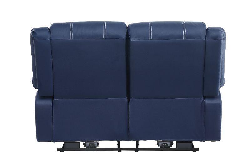 ACME Zuriel Power Motion Loveseat, Blue PU