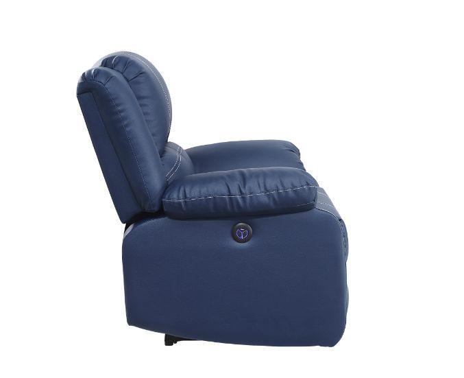 ACME Zuriel Power Motion Loveseat, Blue PU