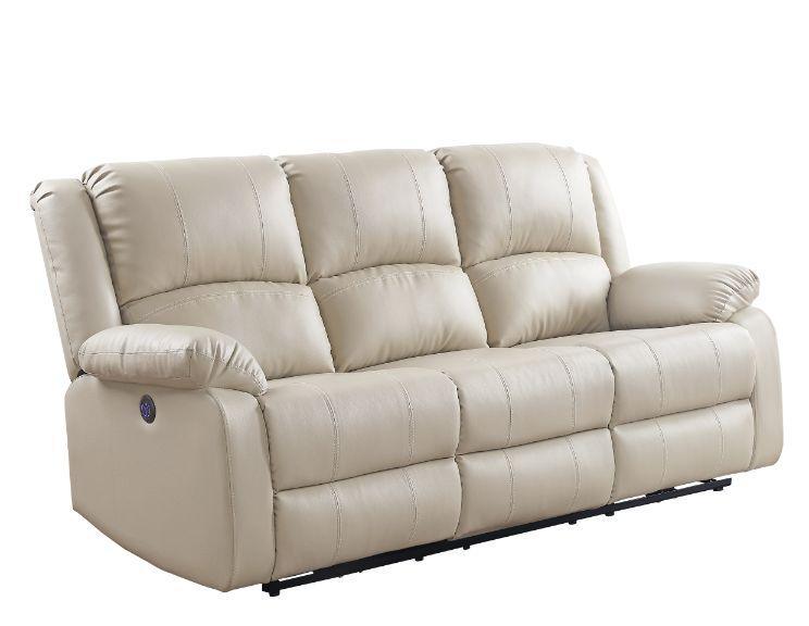 ACME Zuriel Power Motion Sofa,  Beige PU