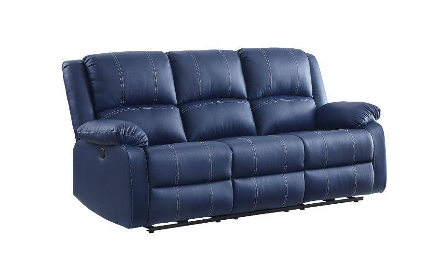 ACME Zuriel Power Motion Sofa, Blue PU