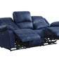 ACME Zuriel Power Motion Sofa, Blue PU