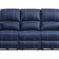 ACME Zuriel Power Motion Sofa, Blue PU