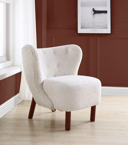 ACME Zusud Accent Chair, White Teddy Sherpa